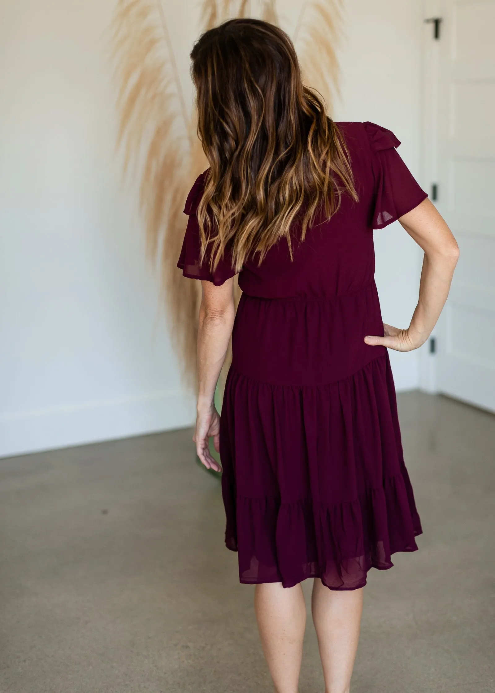 Amara Fit   Flare Tiered Midi Dress