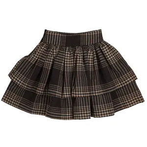 Belati  Blue Brown 2 Layered Skirt