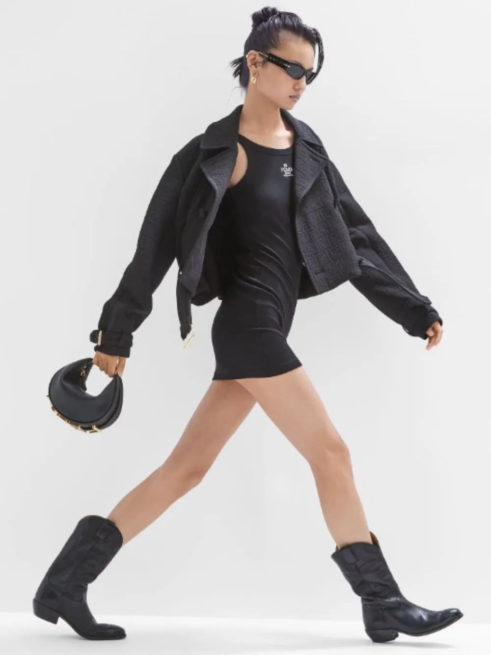 Black Jersey Mini Dress