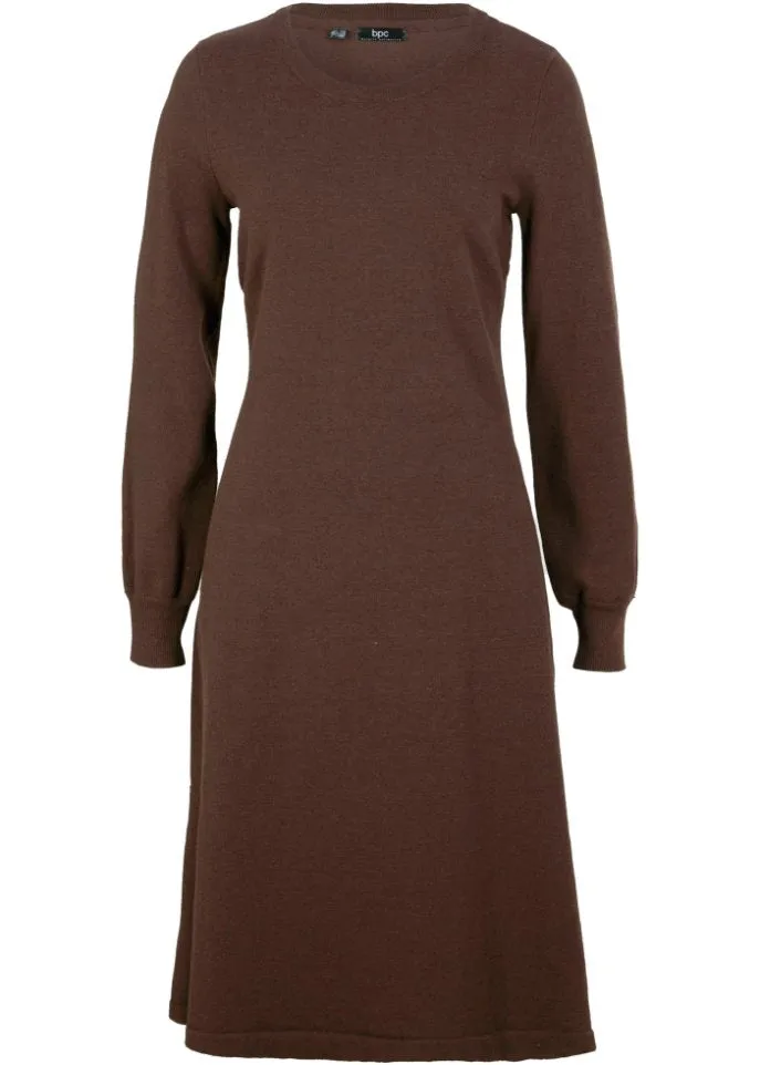 Bpc Bonprix Collection Recycled Cotton Knit Dress, Brown