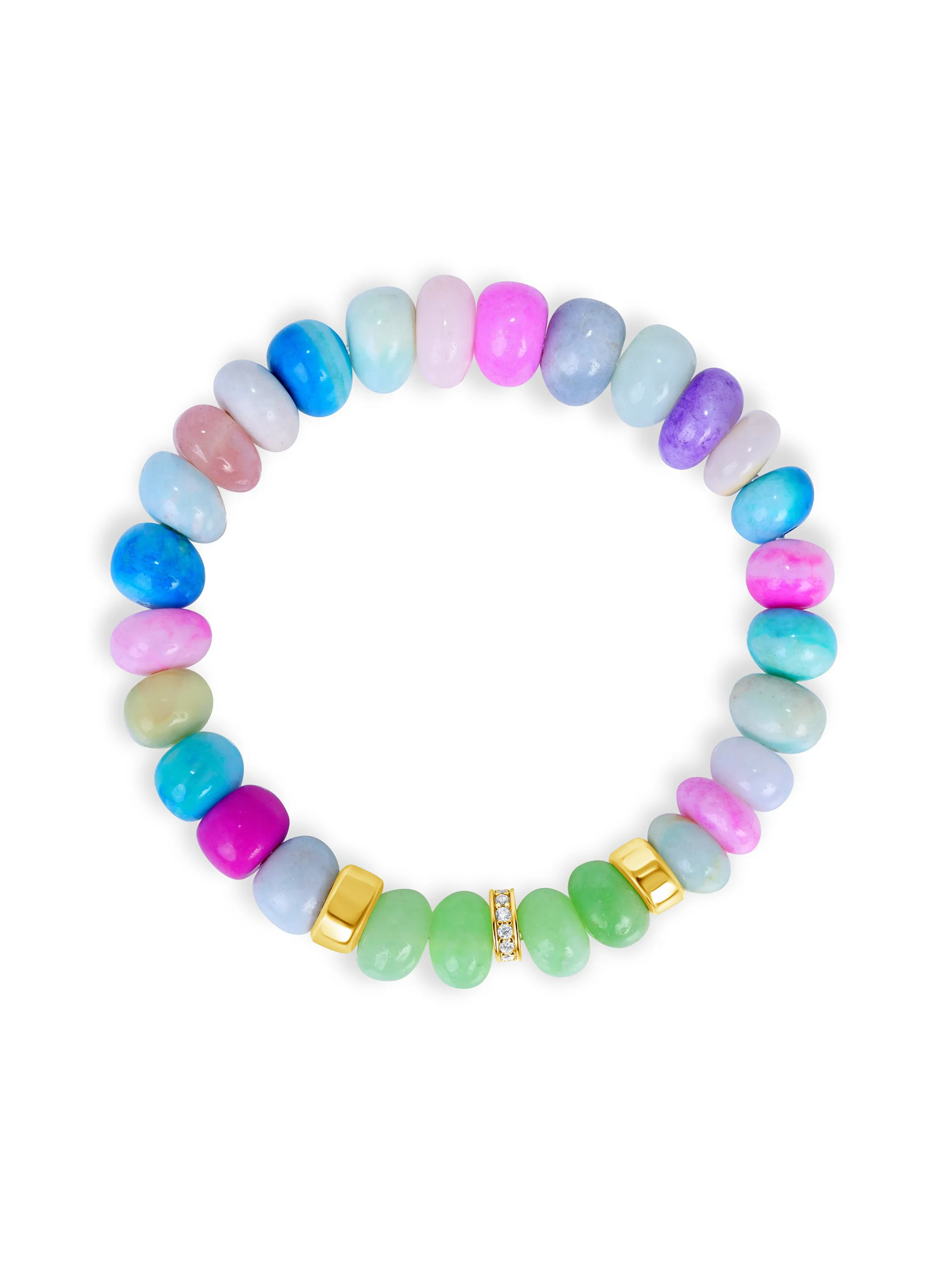 Candy Stretch Bracelet - Rainbow Agate