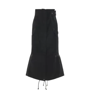 Cotton Gabardine Mix Skirt in Black