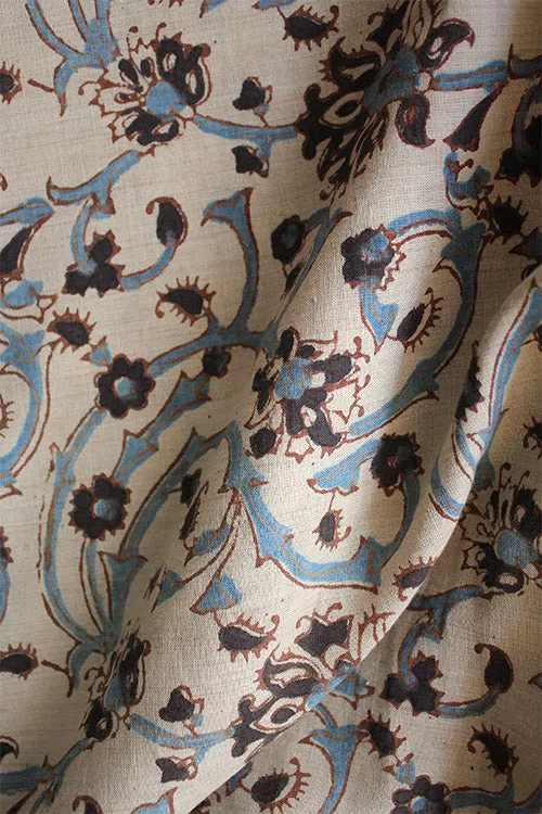 Creative Bee 'FULBEL' Natural Dye Block Print Cotton Fabric (0.5 Meter)