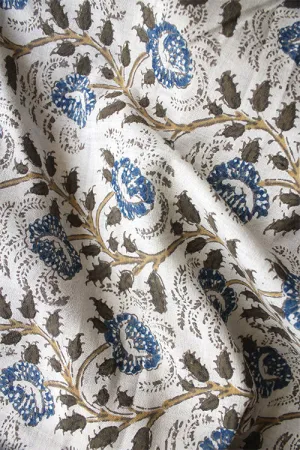 Creative Bee 'kovalam' Natural Dye Block Print Cotton Fabric (0.50 meter)