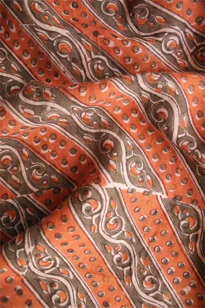 Creative Bee 'LAHER' Natural Dye Block Print Cotton x Silk Fabric(0.5 Meter)