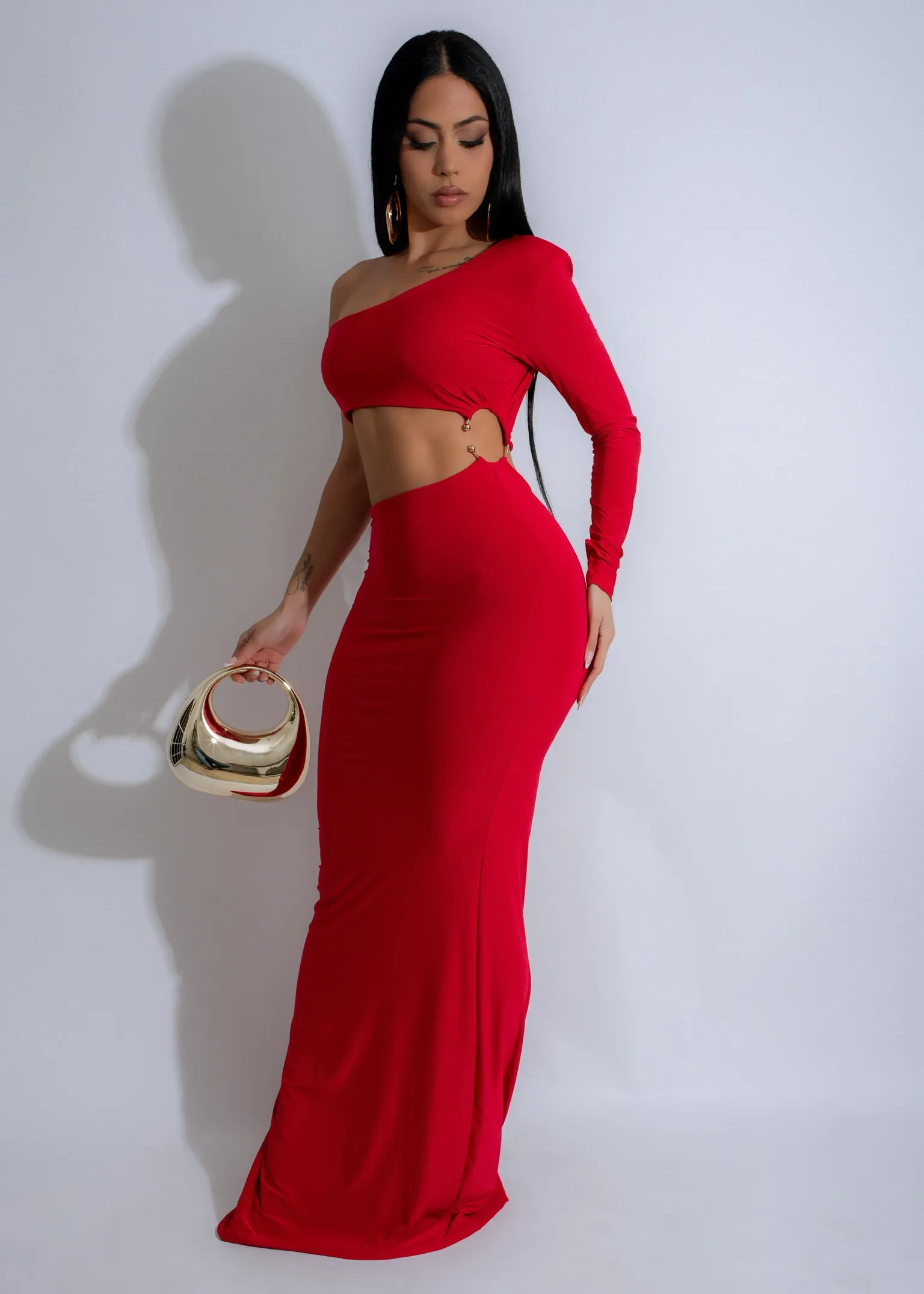 Ember Flow Maxi Dress Red