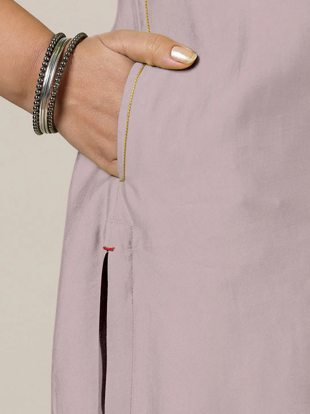 Esha x Rozaana | A Line Kurta in Lilac with Thread Work | Coords or Only Kurta