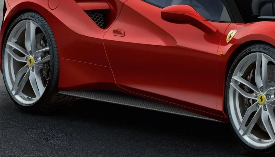 Ferrari 488 GTB Genuine Parts - Carbon Fibre Side Skirt Set