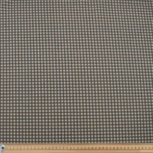 Grey Small Gingham Check Cotton Canvas Print