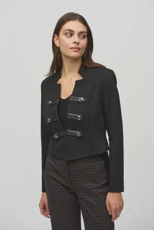 Heavy Knit Cropped Military Jacket