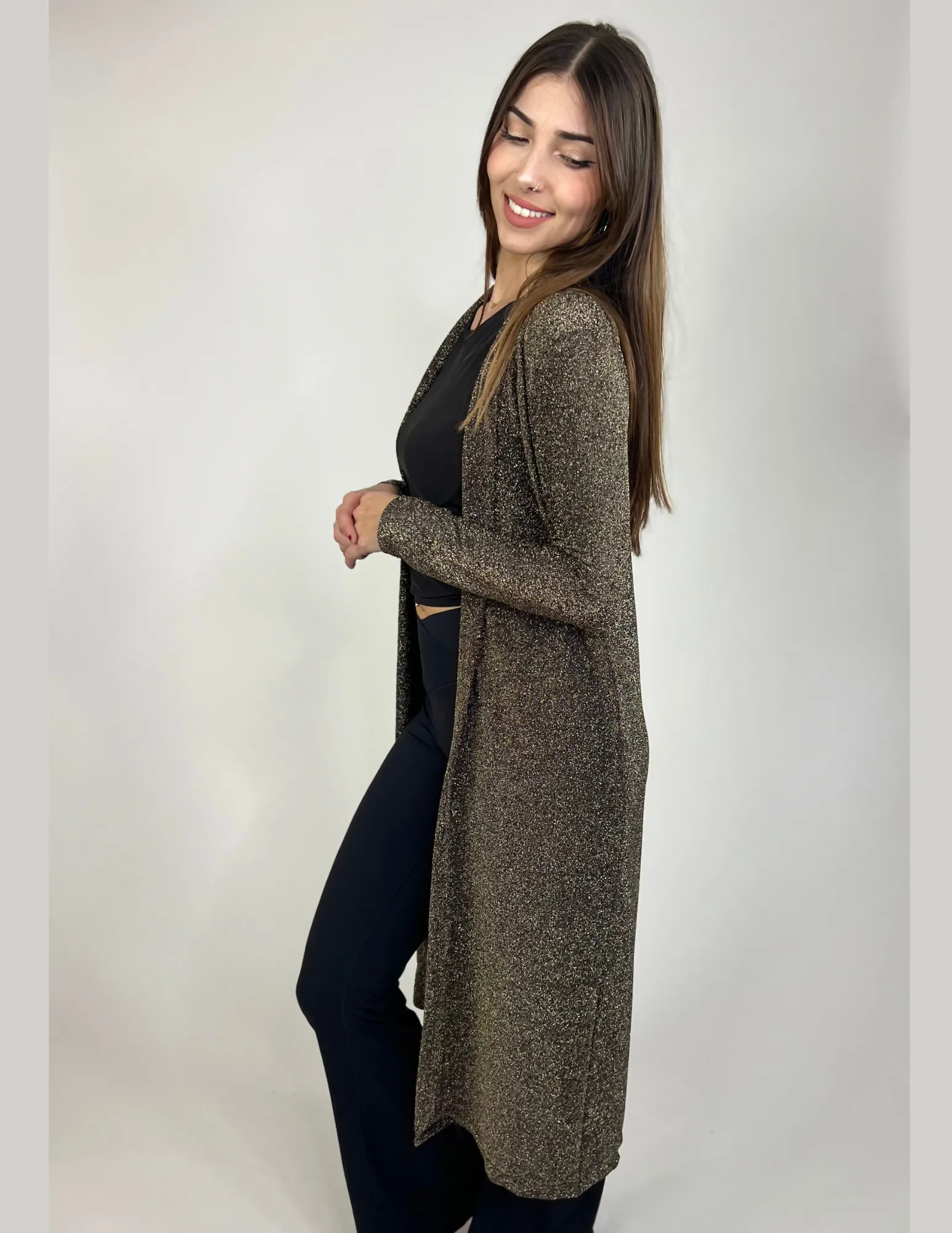 Holiday Maxi Duster -Gold