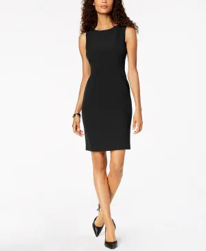 Kasper Women's Crew Neck Sheath Dress, Black