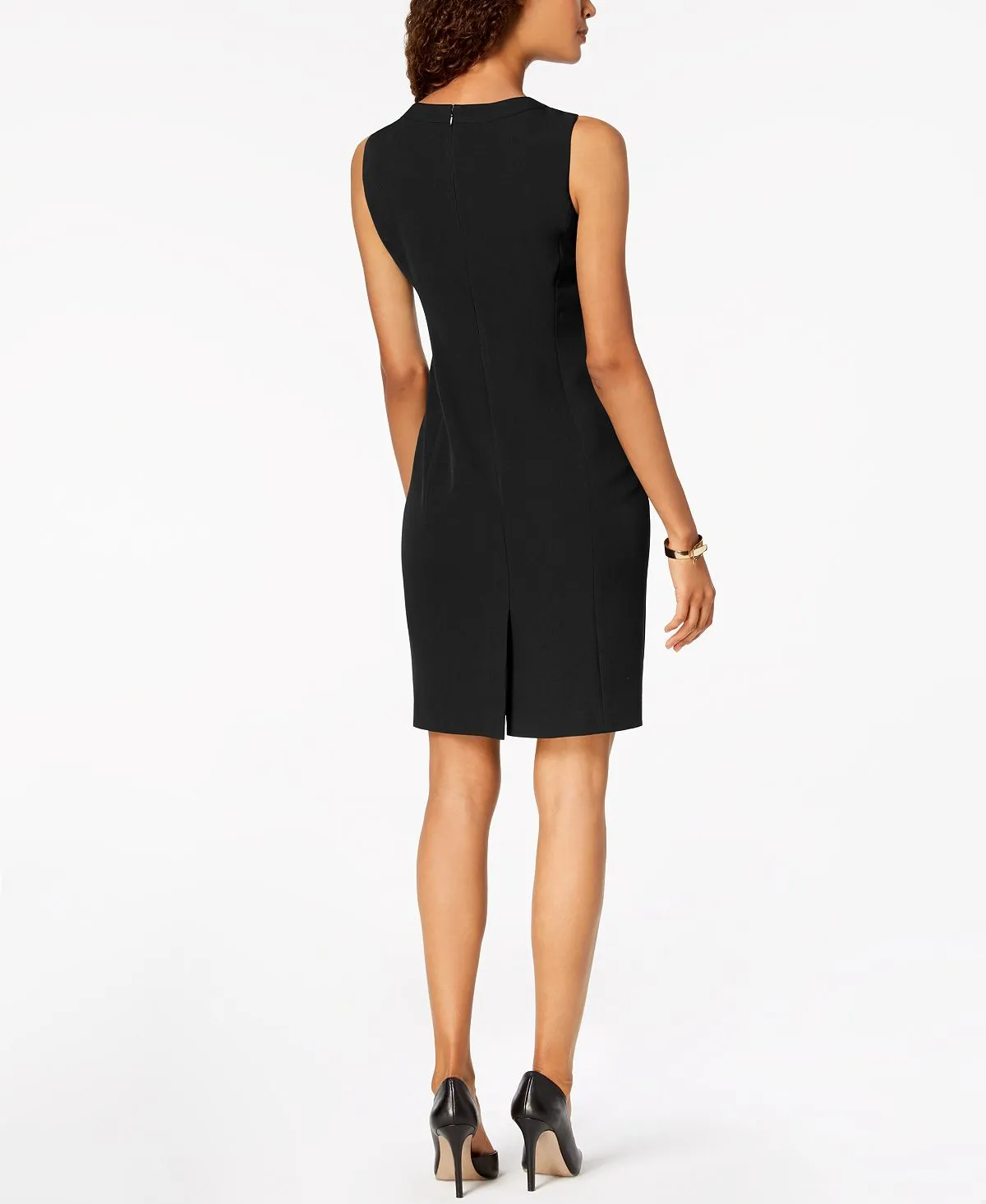 Kasper Women's Crew Neck Sheath Dress, Black