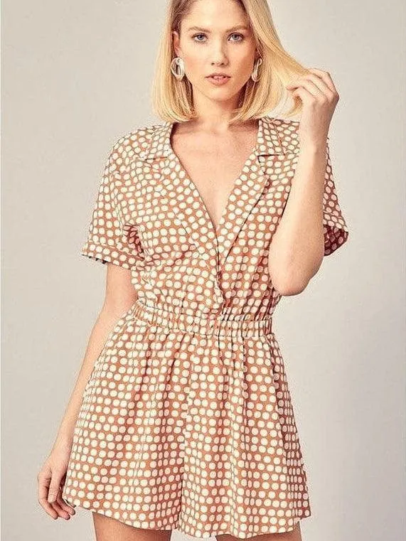 Look at Me Stylish Polka-Dot Romper