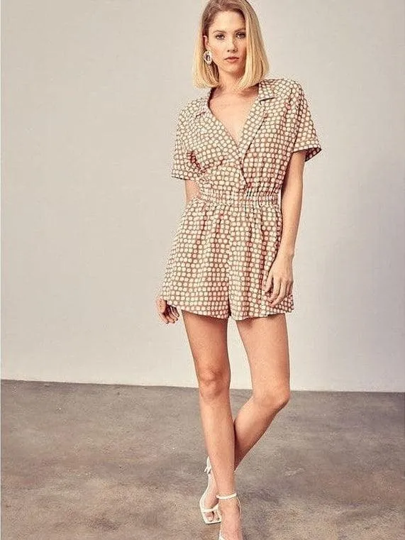 Look at Me Stylish Polka-Dot Romper