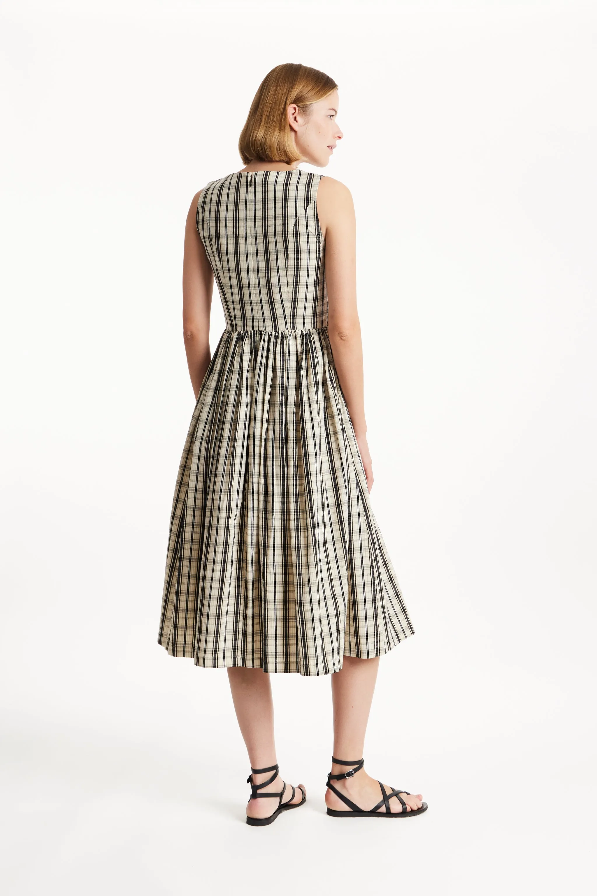 Malin Checked Dress in Black check