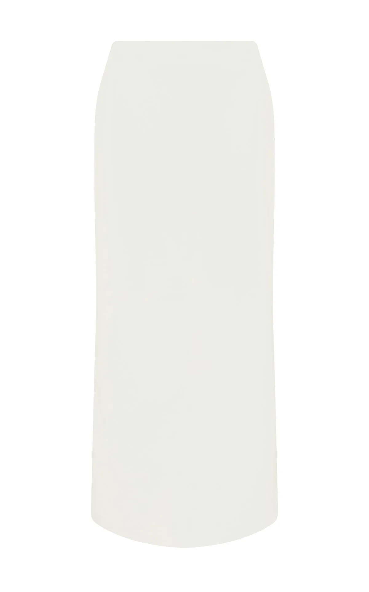 Manuela Midi Skirt in Ivory Soft Leather