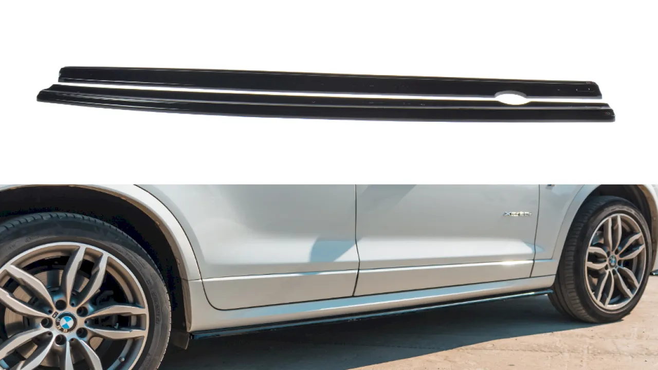 Maxton Design - SIDE SKIRTS DIFFUSERS BMW X3 F25 M-PACK FACELIFT (2014-2017)
