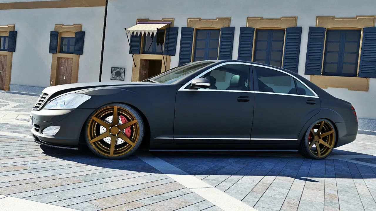 Maxton Design - SIDE SKIRTS DIFFUSERS MERCEDES S-CLASS W221 LONG