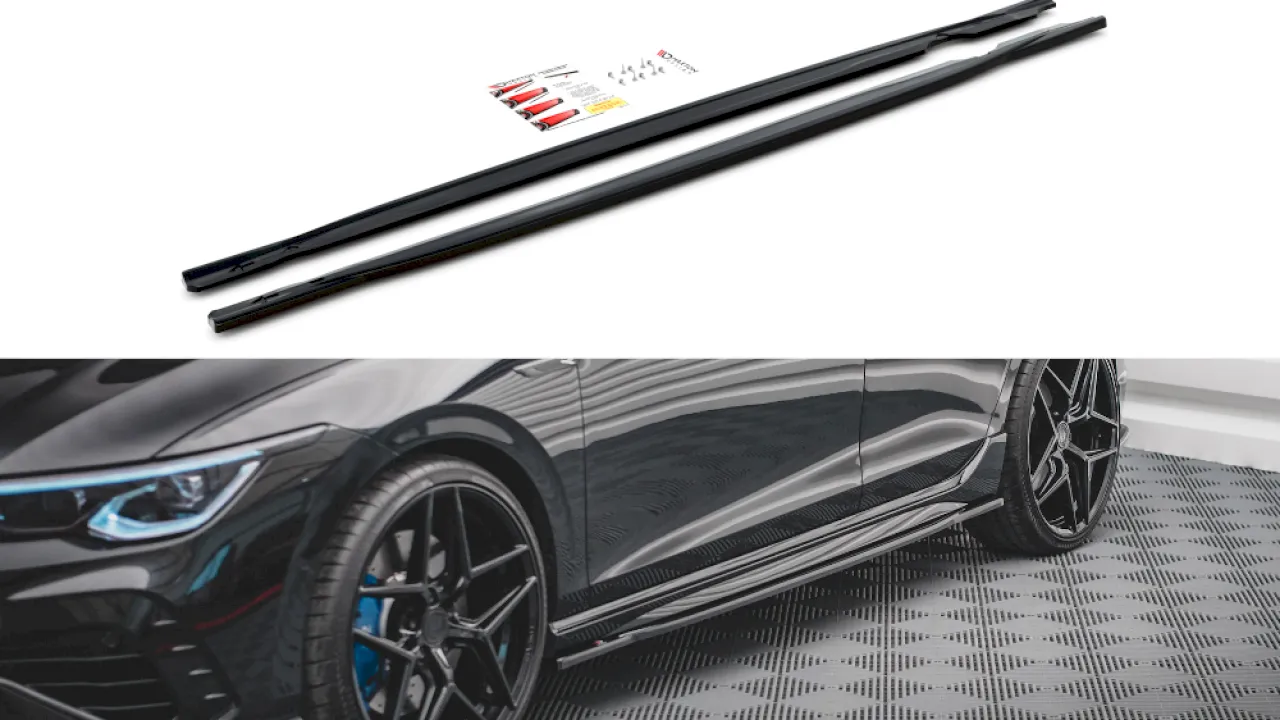 Maxton Design - Side Skirts Diffusers V.1 Volkswagen Golf R Mk8