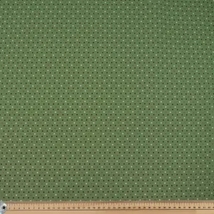 Moss Multi Mini Dots Cotton Canvas Print