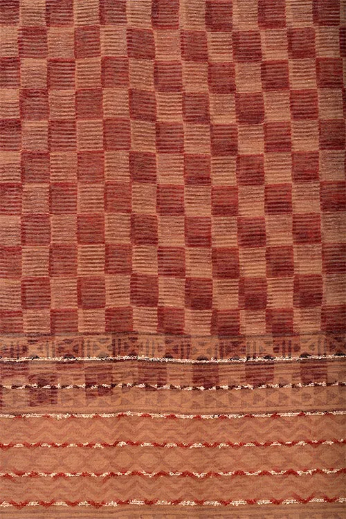 Natural Dye Block Print Silk Sari-5
