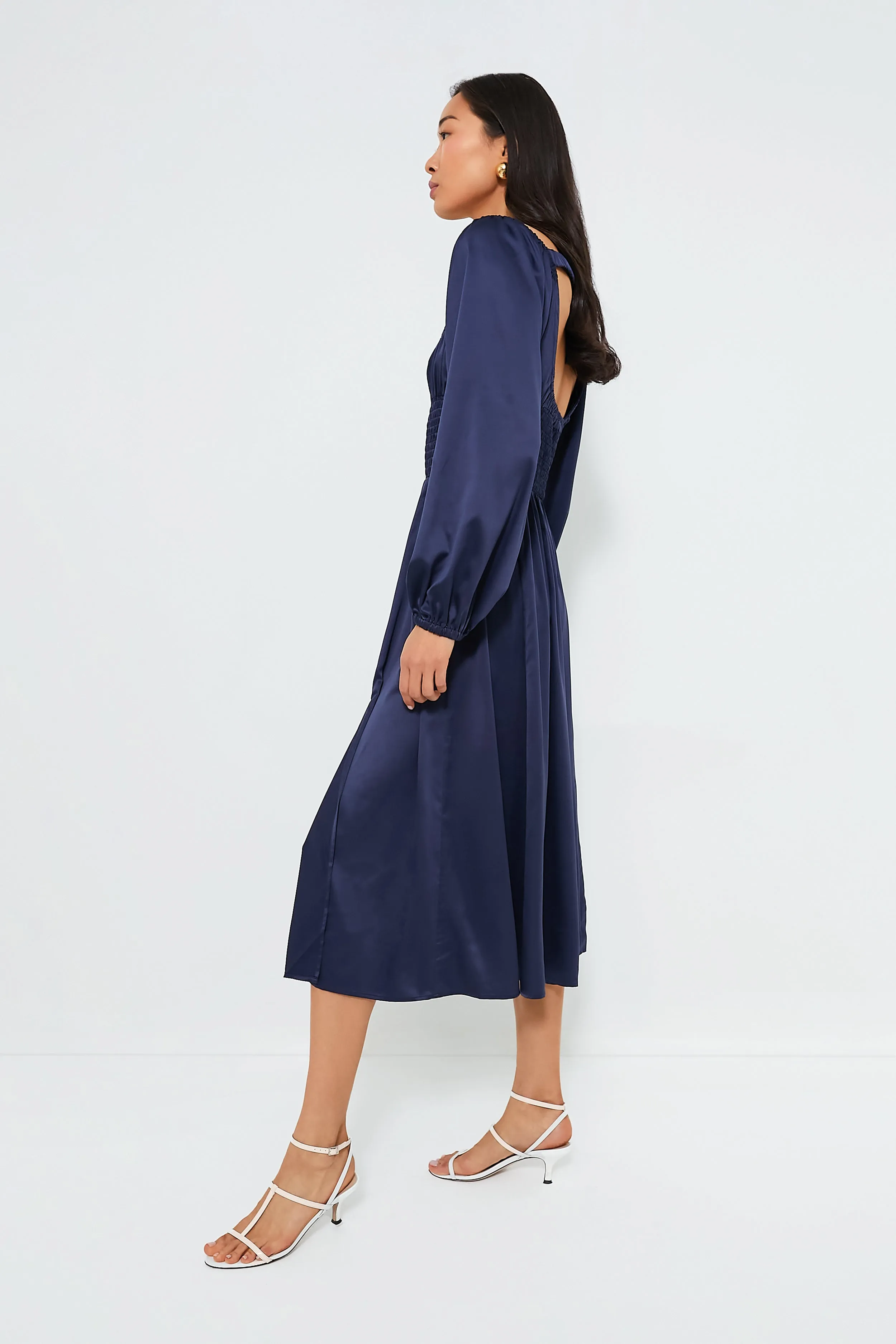 Navy Nala Midi Dress