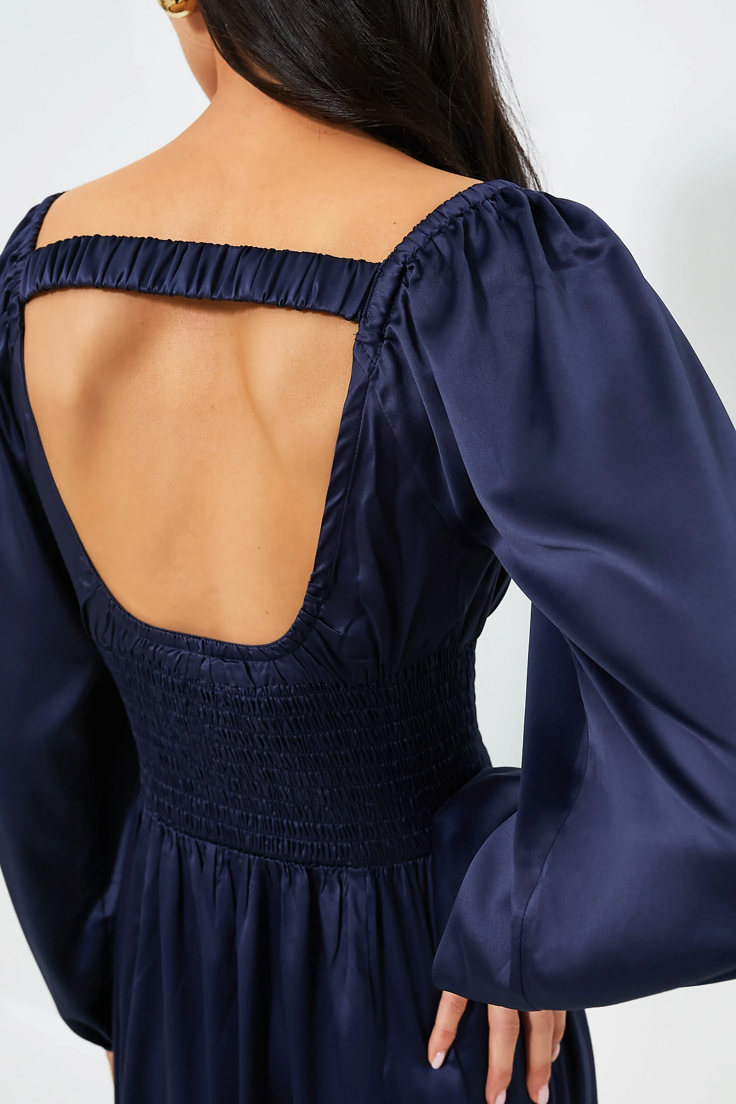Navy Nala Midi Dress