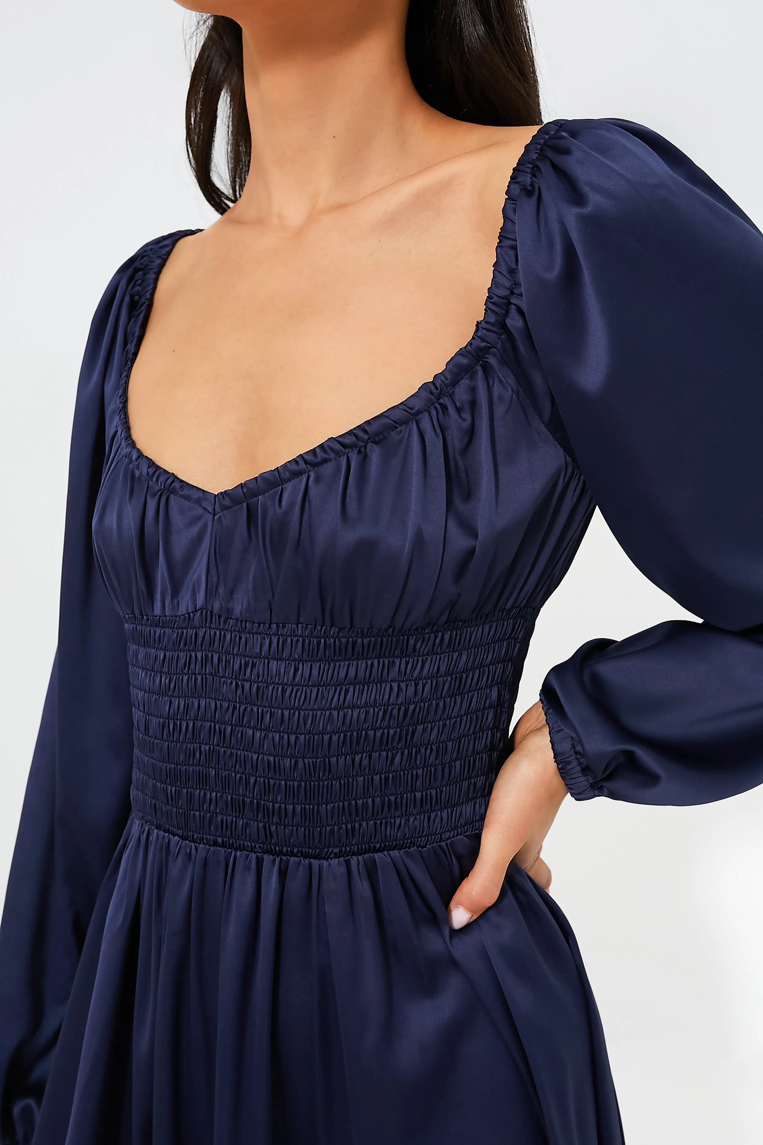 Navy Nala Midi Dress