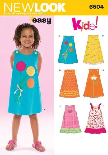 Newlook Pattern 6504 Child Dresses