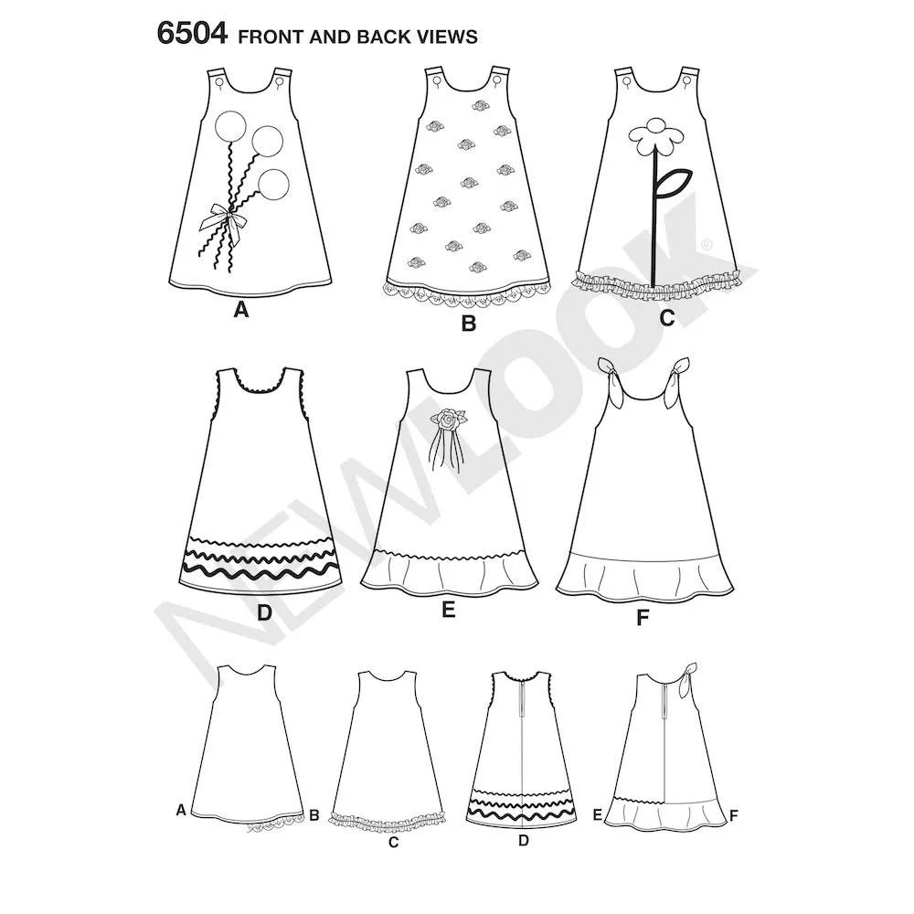 Newlook Pattern 6504 Child Dresses