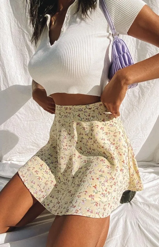 Nia Mini Floral Print Skirt