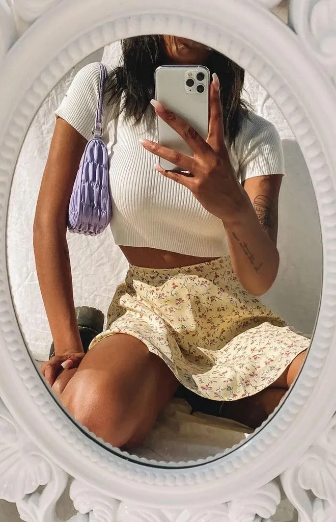 Nia Mini Floral Print Skirt
