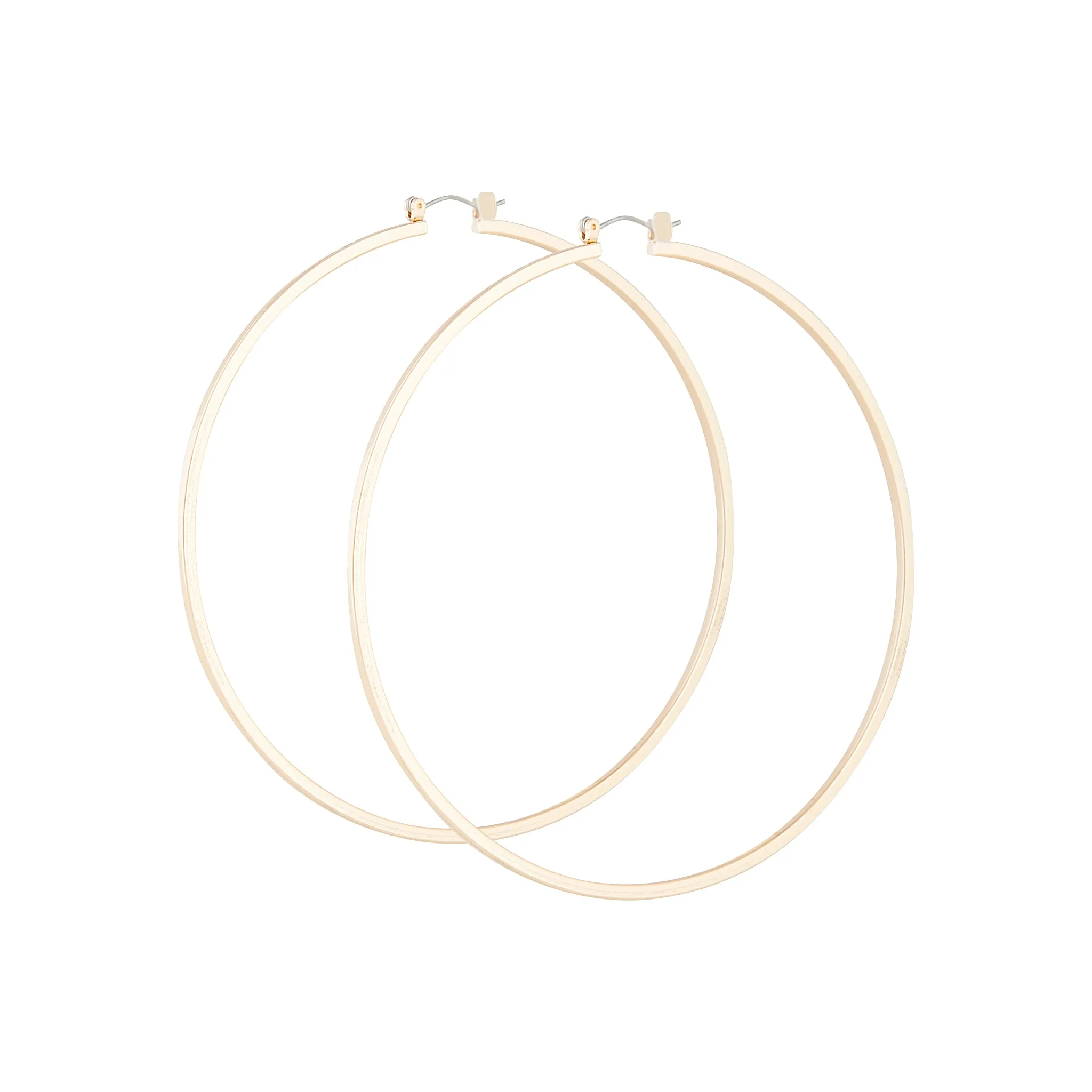Polished Gold Large Hoop Earrings