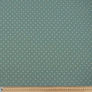 Sky Blue Natural Medium Dots Cotton Canvas Print