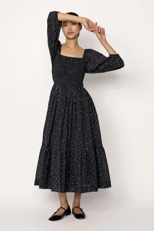 Smocked Bodice Dress - Autumn Floral