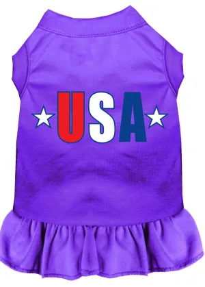 Usa Star Screen Print Dress Purple Xxxl (20)