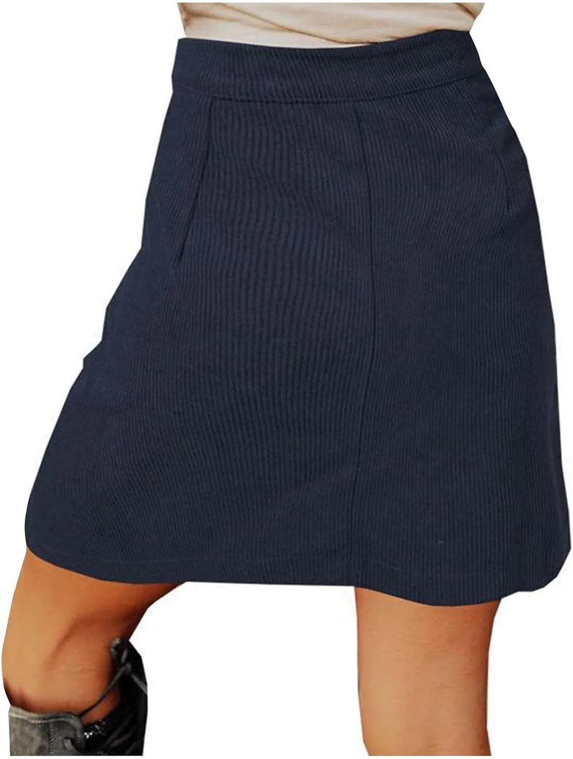 Women High Waist Button Down Cargo Skirt Fashion Solid A-line Midi Skirts 2024 Summer Dressy Business Pencil Skirt