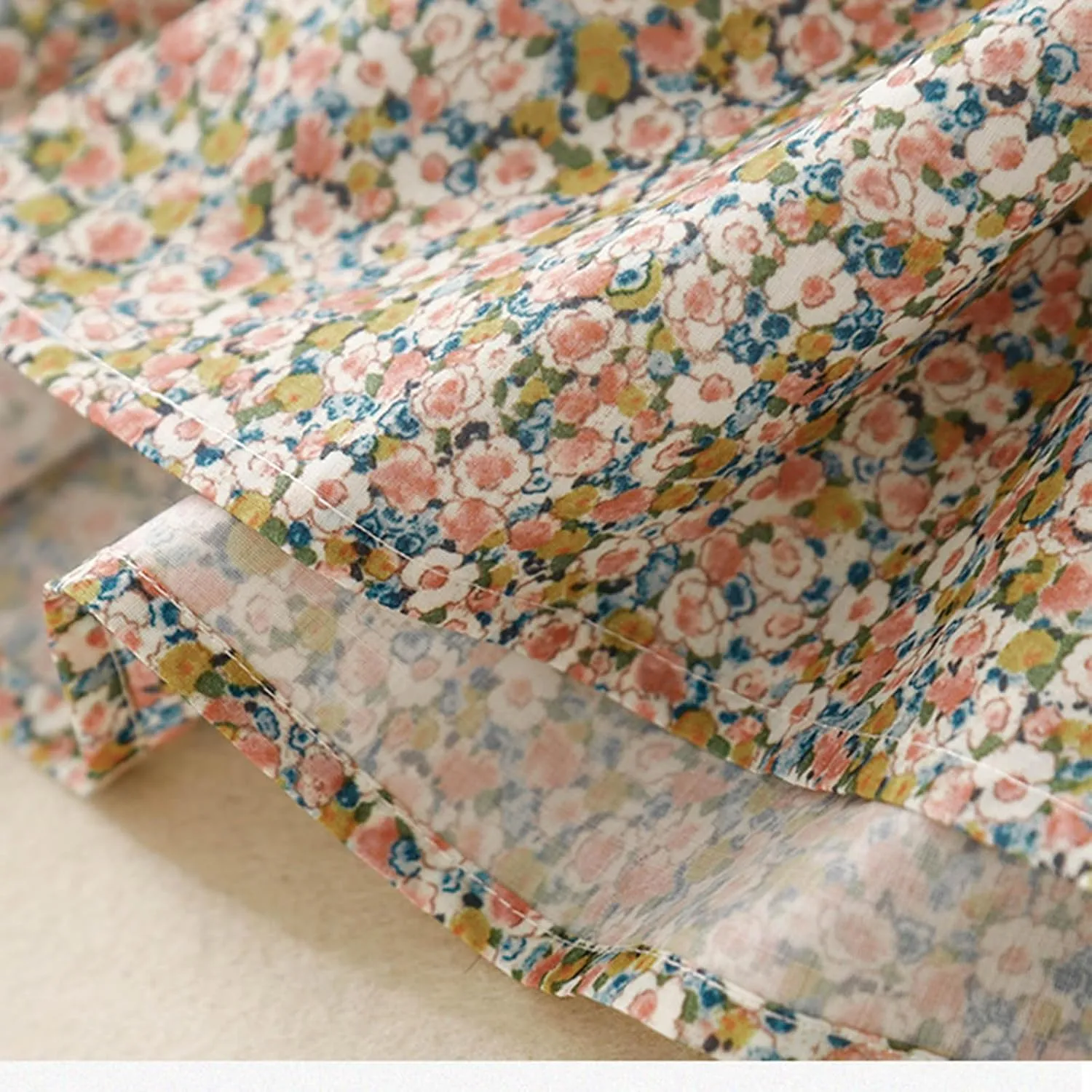 Womens Boho Skirt Elastic High Waist Pleated A-Line Skirts Summer Floral Print Casual Flowy Midi Skirt for Vacation