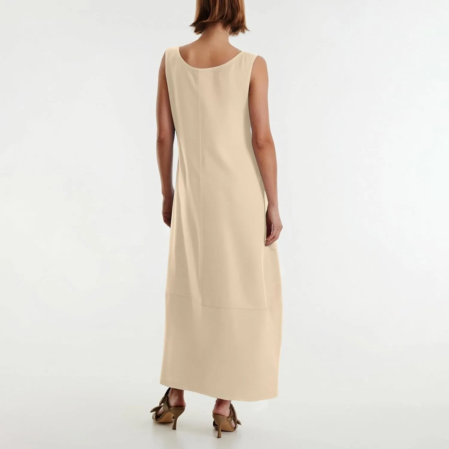 Women's Casual Maxi Sundress 2025 Summer Beach Long Dress Scoop Neck Sleeveless Loose Comfy Tank Dresses