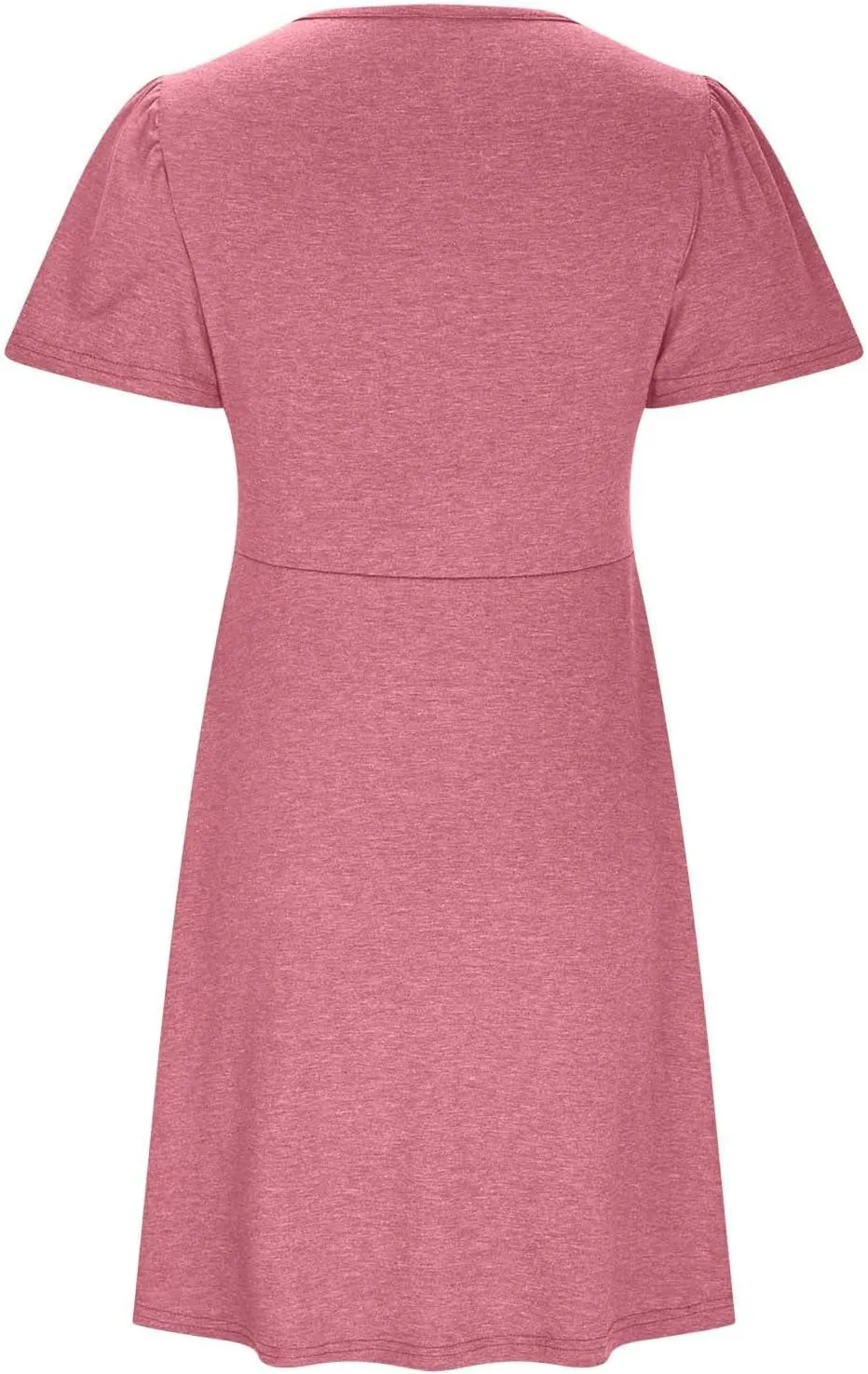 Womens Casual Summer Design Dress Twist Front V Neck Ruffle Mini Dress Elegant Short Sleeve Bodycon Tunic Dress 2025