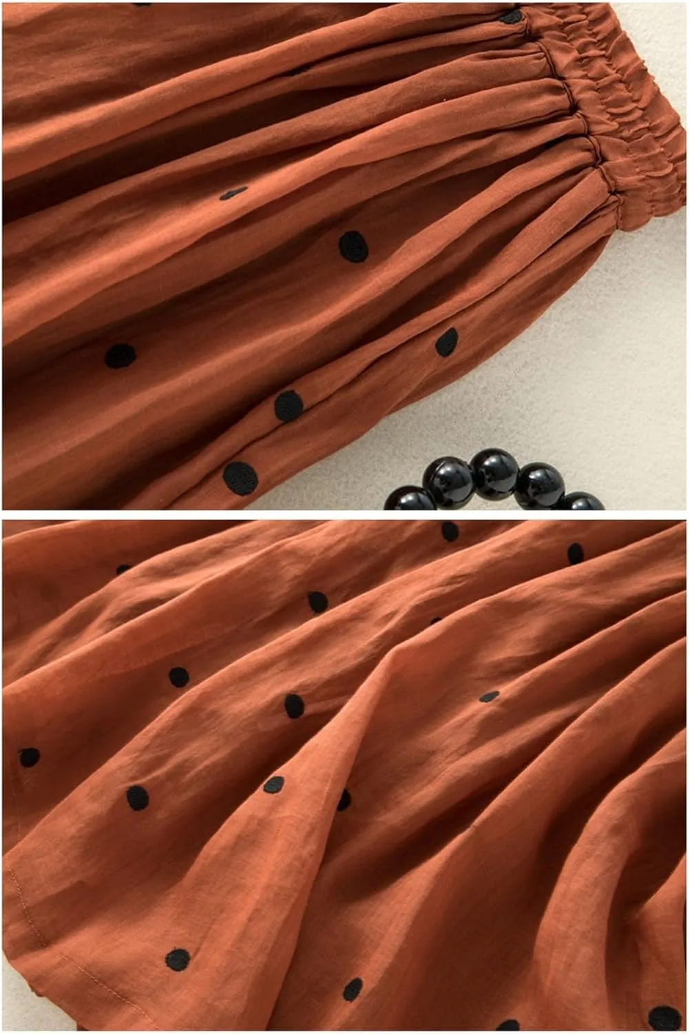 Womens Maxi Skirt for Vacation Color Block Retro A-Line Pleated Drawstring Elastic High Waist Casual Summer Skirts